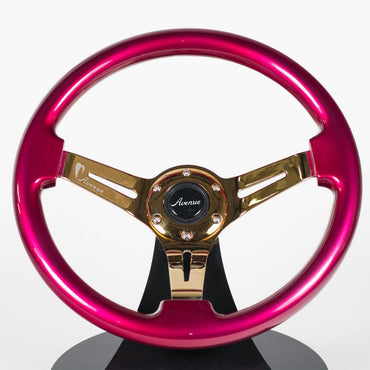 AvenuePerformance 350mm　 ステアリングマジョーラUSDM 楽天市場】Avenue Performance ウッド ブラックスポーク 350mm
