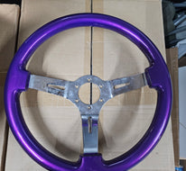 AVENUE ELECTRIC PURPLE /CHROME SPOKE AS-IS STEERING WHEEL