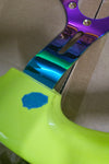 AVENUE HIGHLIGHTER YELLOW/ NEOCHROME SPOKES AS-IS STEERING WHEEL