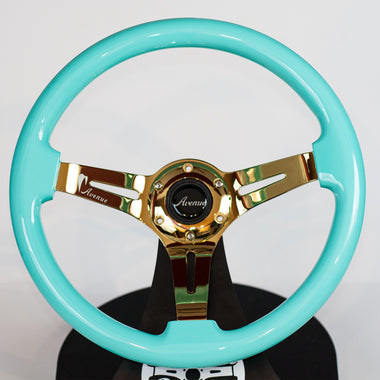 AVENUE MINTY GREEN/ GOLD SPOKES STEERING WHEELN (LIMITED EDITION)