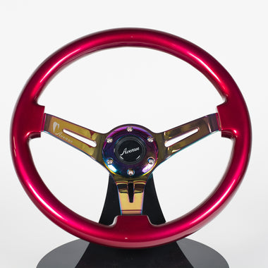 AVENUE CHERRY PEARL/ NEOCHROME SPOKES STEERING WHEEL (LIMITED EDITION)