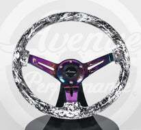 AVENUE ARCTIC DIGI CAMO/ NEOCHROME SPOKES HYDRO DIPPED STEERING WHEEL - Avenue Performance
