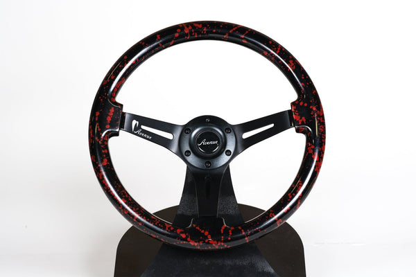 Avenue ステアリング 350mm S402 楽天市場】Avenue Performance クリムゾンレッド ブラック