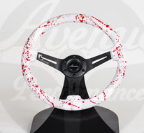 AVENUE BLOOD SPLATTER/ BLACK SPOKES STEERING WHEEL - Avenue Performance