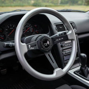 AVENUE SILVER SHIMMER / BLACK SPOKES STEERING WHEEL (ONE-OFF)