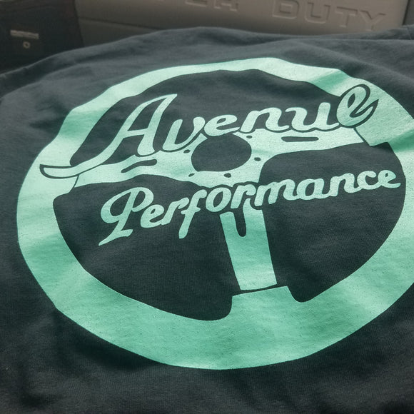 AVENUE PERFORMANCE STEERING WHEEL SHIRT (Black & Minty)