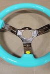 AVENUE MINTY/ BRONZE CHROME SPOKES AS-IS STEERING WHEEL