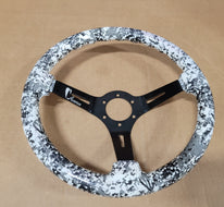 AVENUE WHITE DIGI CAMO BLACK SPOKES AS-IS STEERING WHEEL