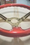 AVENUE CANDY APPLE/ GOLD SPOKES AS-IS STEERING WHEEL