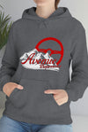 Avenue Mountain Design Unisex Hoodie Red/ Heather Grey