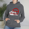 Avenue Mountain Design Unisex Hoodie Red/ Heather Grey