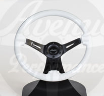AVENUE COSMIC WHITE/ BLACK SPOKES STEERING WHEEL