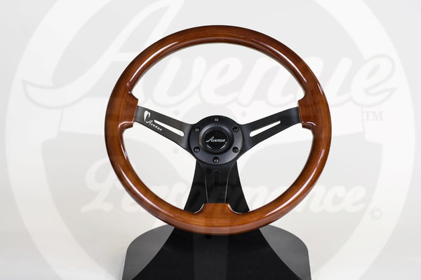 Avenue ステアリング 350mm S402 楽天市場】Avenue Performance ブラックレザー ネオクロームスポーク