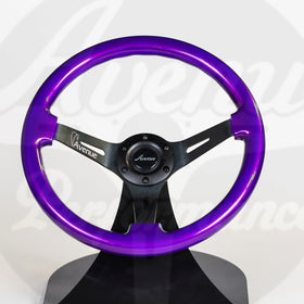 AVENUE ELECTRIC PURPLE/ BLACK SPOKES STEERING WHEEL