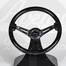 AVENUE RAVEN BLACK/ BLACK SPOKES STEERING WHEEL
