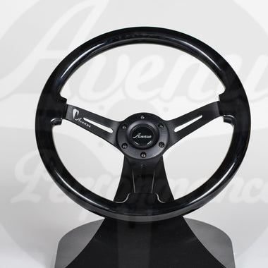 AVENUE RAVEN BLACK/ BLACK SPOKES STEERING WHEEL
