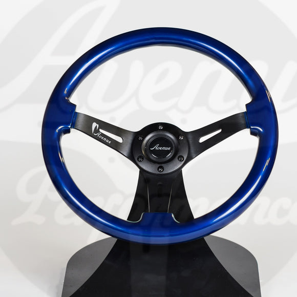 AVENUE DAYTONA BLUE/ BLACK SPOKES STEERING WHEEL