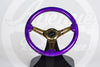 AVENUE ELECTRIC PURPLE W/ GOLD SPOKES  STEERING WHEEL