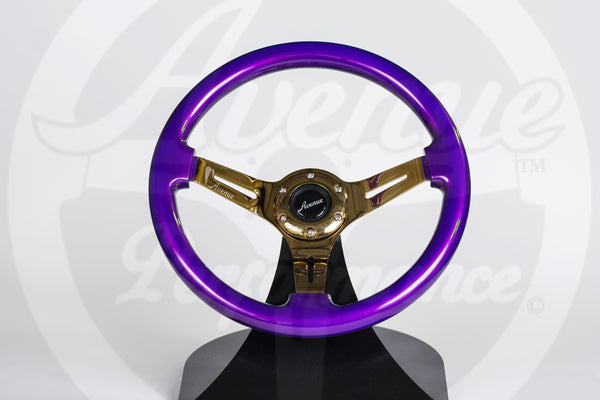 Avenue パープル ステアリング AVENUE ELECTRIC PURPLE W/ GOLD SPOKES STEERING WHEEL – Avenue