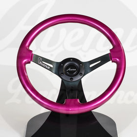 AVENUE PERSIAN PINK/ BLACK SPOKES STEERING WHEEL