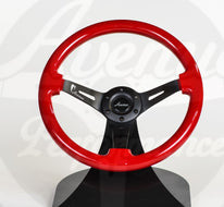 AVENUE CRIMSON RED/ BLACK SPOKES STEERING WHEEL