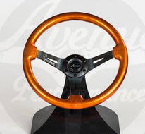 AVENUE BURNT ORANGE/ BLACK SPOKES STEERING WHEEL