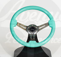 AVENUE MINTY GREEN/ CHROME SPOKES STEERING WHEEL