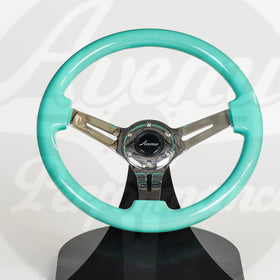 AVENUE MINTY GREEN/ CHROME SPOKES STEERING WHEEL