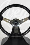 AVENUE RAVEN BLACK/ CHROME SPOKES STEERING WHEEL