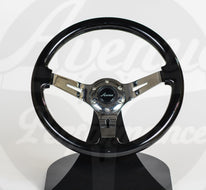 AVENUE RAVEN BLACK/ CHROME SPOKES STEERING WHEEL