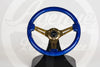AVENUE DAYTONA BLUE W/ GOLD SPOKES STEERING WHEEL