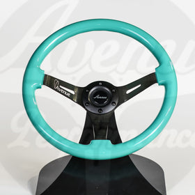 AVENUE MINTY GREEN/ BLACK SPOKES STEERING WHEEL