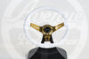 AVENUE COSMIC WHITE W/ GOLD SPOKES STEERING WHEEL