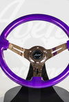 AVENUE ELECTRIC PURPLE W/ BRONZE SPOKES STEERING WHEEL