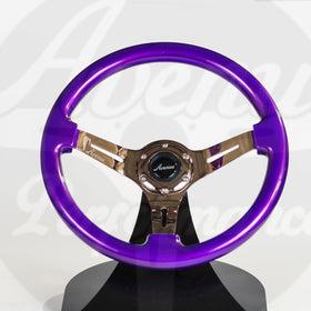 AVENUE ELECTRIC PURPLE W/ BRONZE SPOKES STEERING WHEEL