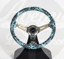 AVENUE MINTY DIGI CAMO/ CHROME SPOKES HYDRO DIPPED STEERING WHEEL