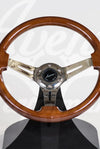 AVENUE WOODGRAIN W/ CHROME SPOKES STEERING WHEEL