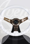 AVENUE COSMIC WHITE W/ BRONZE SPOKES STEERING WHEEL