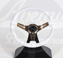 AVENUE COSMIC WHITE W/ BRONZE SPOKES STEERING WHEEL