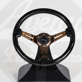 AVENUE RAVEN BLACK W/ BRONZE SPOKES STEERING WHEEL