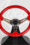 AVENUE CRIMSON/ CHROME SPOKES STEERING WHEEL
