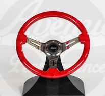 AVENUE CRIMSON/ CHROME SPOKES STEERING WHEEL