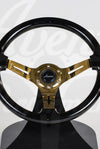 AVENUE RAVEN BLACK W/ GOLD SPOKES STEERING WHEEL