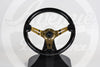 AVENUE RAVEN BLACK W/ GOLD SPOKES STEERING WHEEL