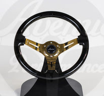 AVENUE RAVEN BLACK W/ GOLD SPOKES STEERING WHEEL