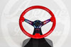 AVENUE CRIMSON RED/ NEOCHROME SPOKES STEERING WHEEL
