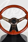 AVENUE WOODGRAIN W/ BRONZE SPOKES STEERING WHEEL