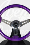 AVENUE ELECTRIC PURPLE CHROME SPOKES STEERING WHEEL