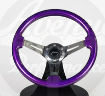 AVENUE ELECTRIC PURPLE CHROME SPOKES STEERING WHEEL
