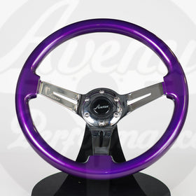 AVENUE ELECTRIC PURPLE CHROME SPOKES STEERING WHEEL